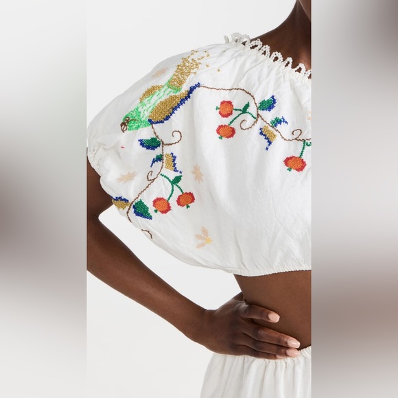 farm rio pitanga embroidered maxi dress - Picture 3 of 4